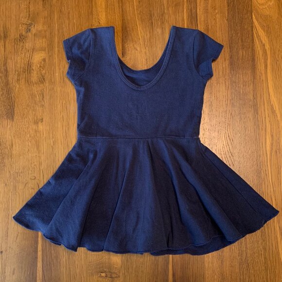 ALICE + AMES Blue Skirted Ballet Leotard Girls 4-5 5T Navy Dance Twirl Leo Girl - Picture 2 of 6
